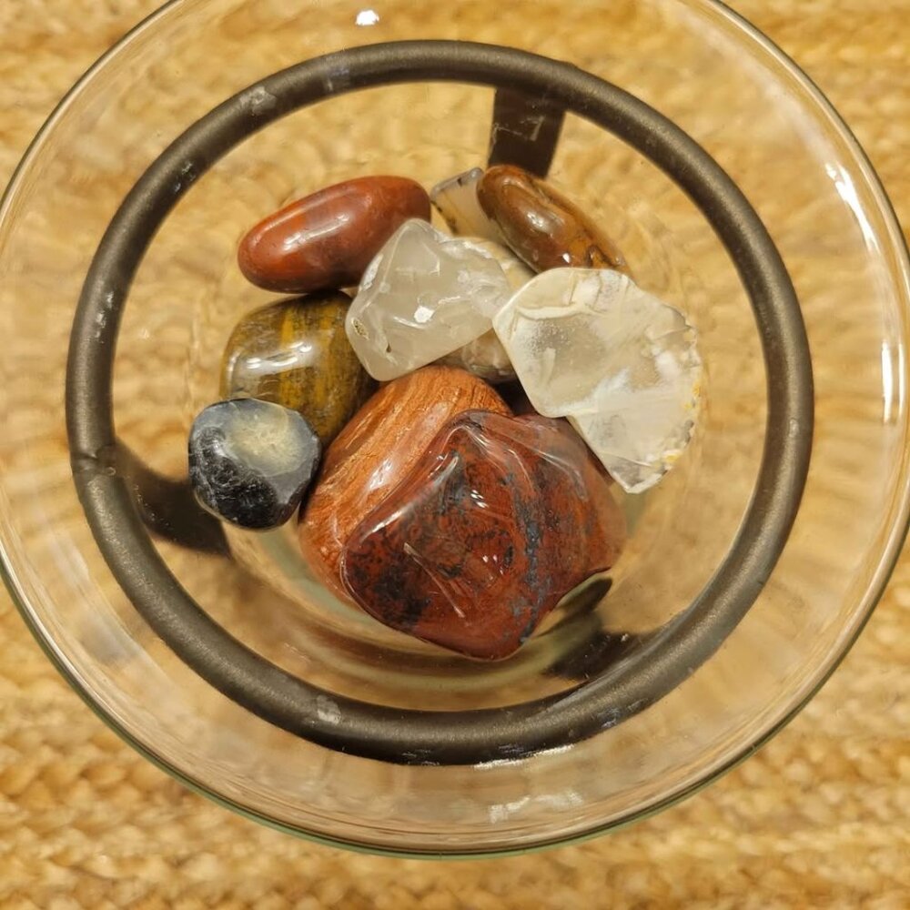 Polished Agates And Jasper, Including Clear Quartz, Carnelian, And Red Jasper